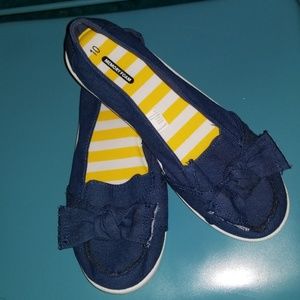 Cute Jean Flats with Bows